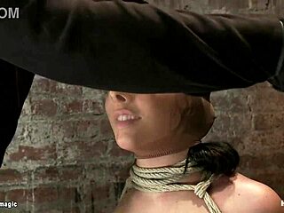 i'm tied up choking on this babe's bowling ball bondage nightmare