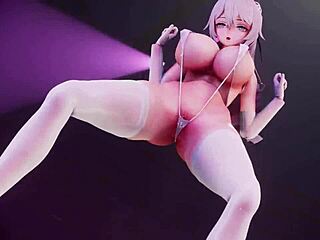 this bitch knight with big tits and huge ass shakes her boobs in hot mmd dance music