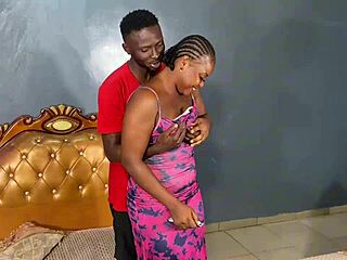 Chubby maid screams on oga's fat long cock at desk doggystyle