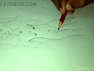 Desi bhabhi rubs pussy and boobs while painting nude, explodes in orgasm