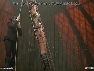 😈 slave in leather ballet boots gets rough anal torment!