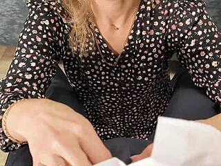 Psychologist nympho begs for cum in therapy session cowgirl!