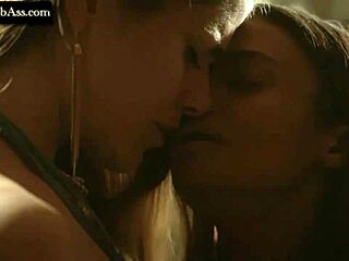 Kaniehtiio Horn's steamy lesbian pussy licking scene from Hemlock Grove grips you tight