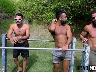 that greedy nympho slut took on three cocks bareback with double anal penetration no holds barred