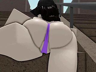 Emo goth girl undresses flashes tits rides cock skatepark