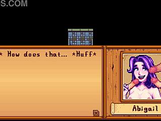 abigail takes saloon bathroom break in xtardew valley girls mod