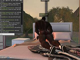 cheating wife rides old black friend's cock as husband watches unaware
