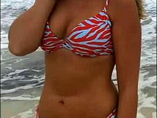 Bikini babes big tits asses beach tease compilation 😍👙