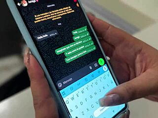 Plumber fucks juliana rose hard doggystyle while cuckold boyfriend calls quickie