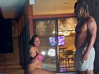bbw fat ass chubby babe squirts on huge cock at backyard pool party
