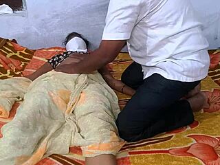 Indian village housewife and hubby share intimate homemade moments in rustic ranch