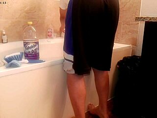 Joyfully tidying up the bathroom chores