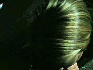 New Year's public flash fuck dumps cum in cute girl