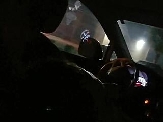 New Year's public flash fuck dumps cum in cute girl