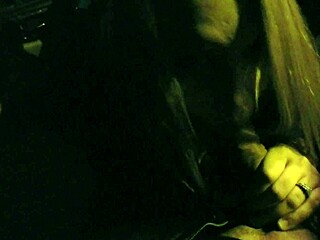 New Year's public flash fuck dumps cum in cute girl