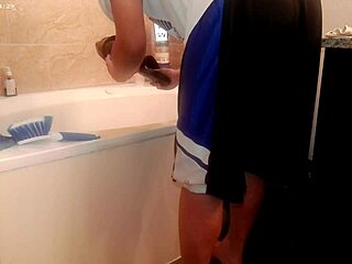 Joyfully tidying up the bathroom chores