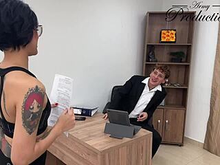 im fuckin my sexy tattooed secretary whore shes beggin for more cum