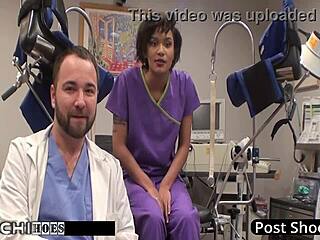 Patient moans to hitachi orgasm from sexy nurse Jackie Banes 😍🔥💦