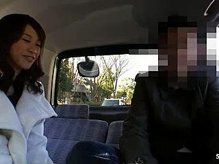 Skinny Japanese Teen Deepthroats Stranger's Cock in Car at Casting