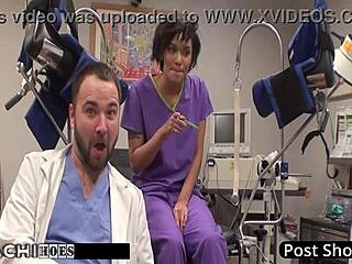 Patient moans to hitachi orgasm from sexy nurse Jackie Banes 😍🔥💦