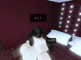 Sexy Roblox girl chases crazy thrills with massive BBC pounding her tight spots