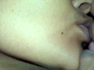 my cute wife screams in orgasm from hot kissing and standing fuck
