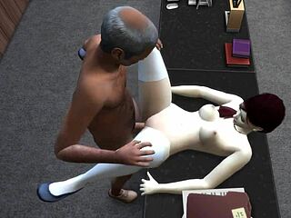alumna you fucked professor hard for that good grade threesome classroom style