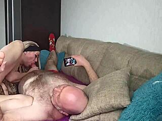 Russian Milf Bitch Aimee Paradise Sucks Hard Dicks Nonstop for Hour-Long Cum Facial Finish
