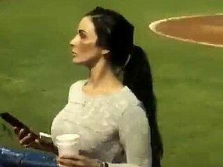milf's sexy ass shaking in leggings at stadium?