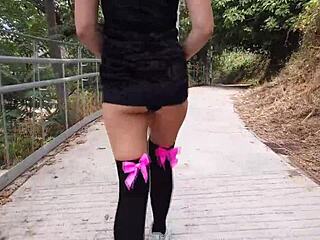i couldn't hold back squirting wildly outdoors in soaked panties