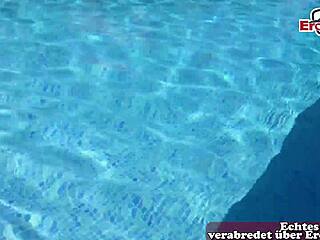 Man, this blonde german tourist got fucked silly on mallorca poolside
