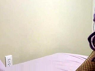 ahegao cutie bound in fishnets, teased and sloppy with huge cock 😩💦