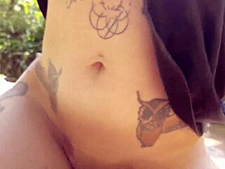 hot tat girl SUCKING monster cock then FUCKING ass outdoors with deepthroat gagging
