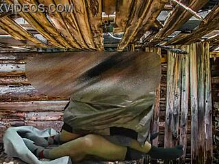 muscular mommy's wet pussy takes anal creampie in forest