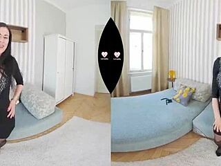 Lustreality Brunette Stocks Heels Huge Dildo Deep Fuck VR