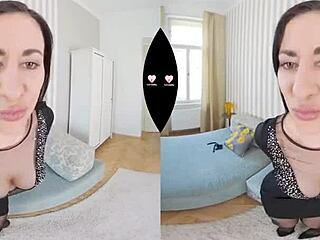 Lustreality Brunette Stocks Heels Huge Dildo Deep Fuck VR
