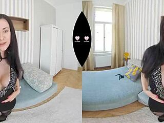 Lustreality Brunette Stocks Heels Huge Dildo Deep Fuck VR