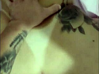 Blonde lingerie wife with huge tits and ass rides cock early morning