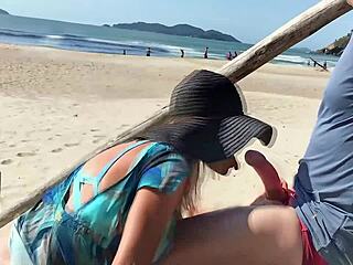 Milf tongues stranger before public outdoor anal creampie pounding