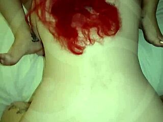 Shemale lesbian threesome bareback creampies in bisexual orgy