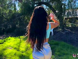 kimmy kimm bubbles that asian teen ass flashing public then rides cock cowgirl deepthroat rough casting