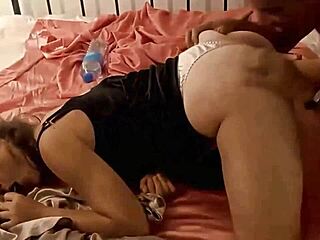 i love this french slut in satin dress thong stockings heels... doggy blowjob rimming feels amazing