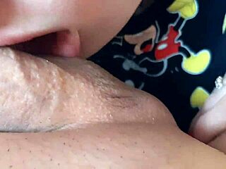 Girl gives blowjob miki mouse style blue eyes kiss