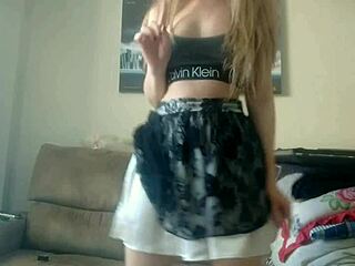 i can't stop watchin this cute student strip n tease