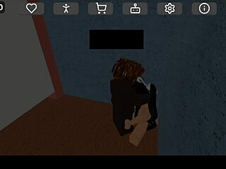 Whoa lily blake takes that big black COCK deep in bathroom fuck on roblox with bacon hair wild action!