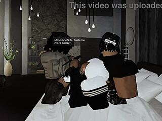 What happens when femboy meets two monster black cocks in rough threesome