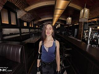 jill valentine, wanna hear her moan while monster cock bangs her shaved pussy in cosplay?