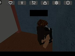 Whoa lily blake takes that big black COCK deep in bathroom fuck on roblox with bacon hair wild action!