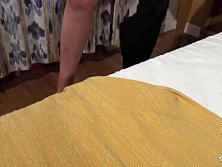 german milf housewife cheats with pov rough fuck, sloppy footjob in nylons and creampie facial at hotel date