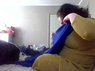hey mommy black wife with big natural tits shows how to fold clothes right 😏